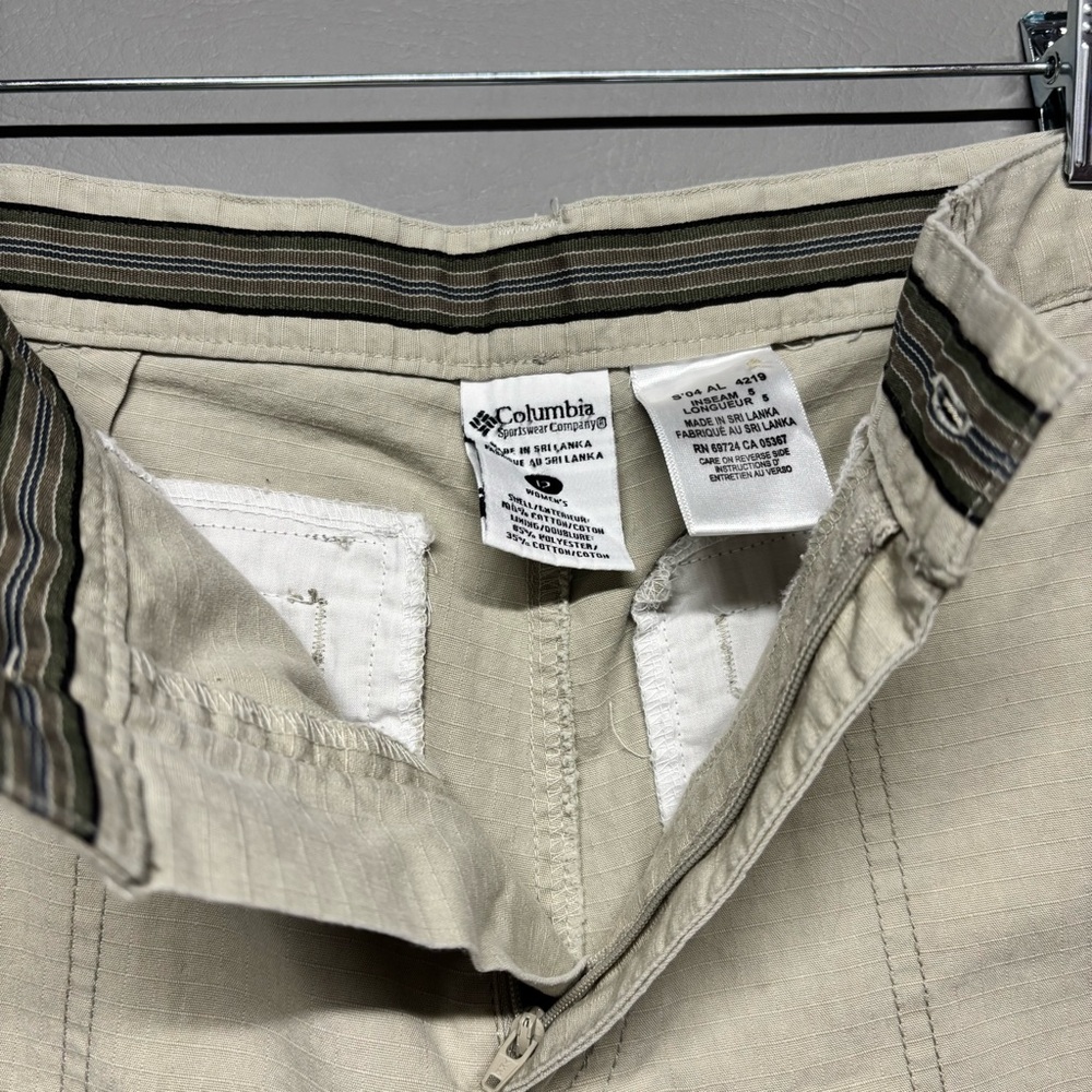 ✨Columbia Khaki Rip Hiking Shorts Women’s Size 12 - Picture 9 of 10